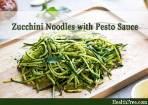 zucchini noodles with pesto sauce