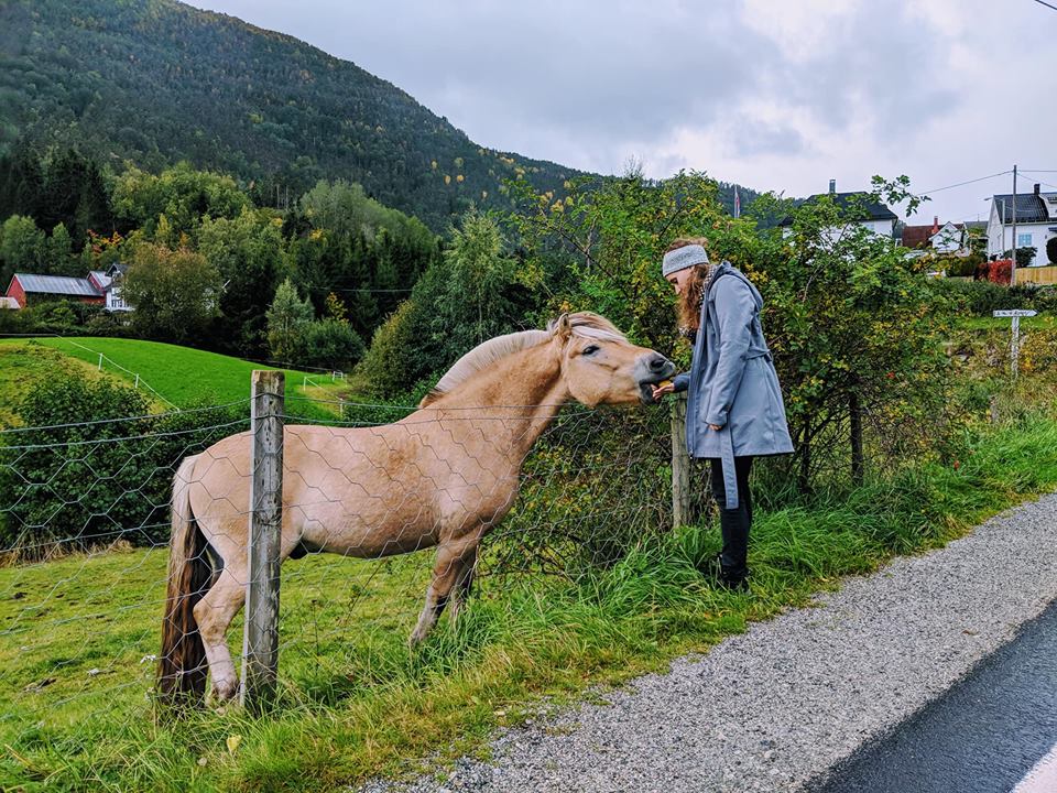 jane and horse in norway