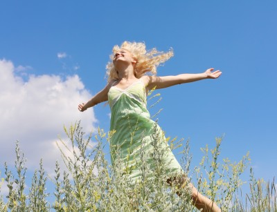 lady standing in sunshine