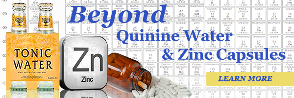 quinine tonic water & zinc